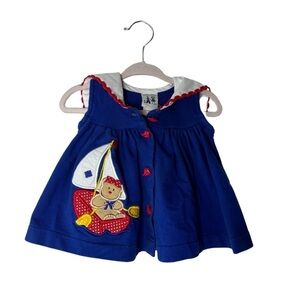 Austin & Ashley vintage blue and white baby girl‎ dress size 6M